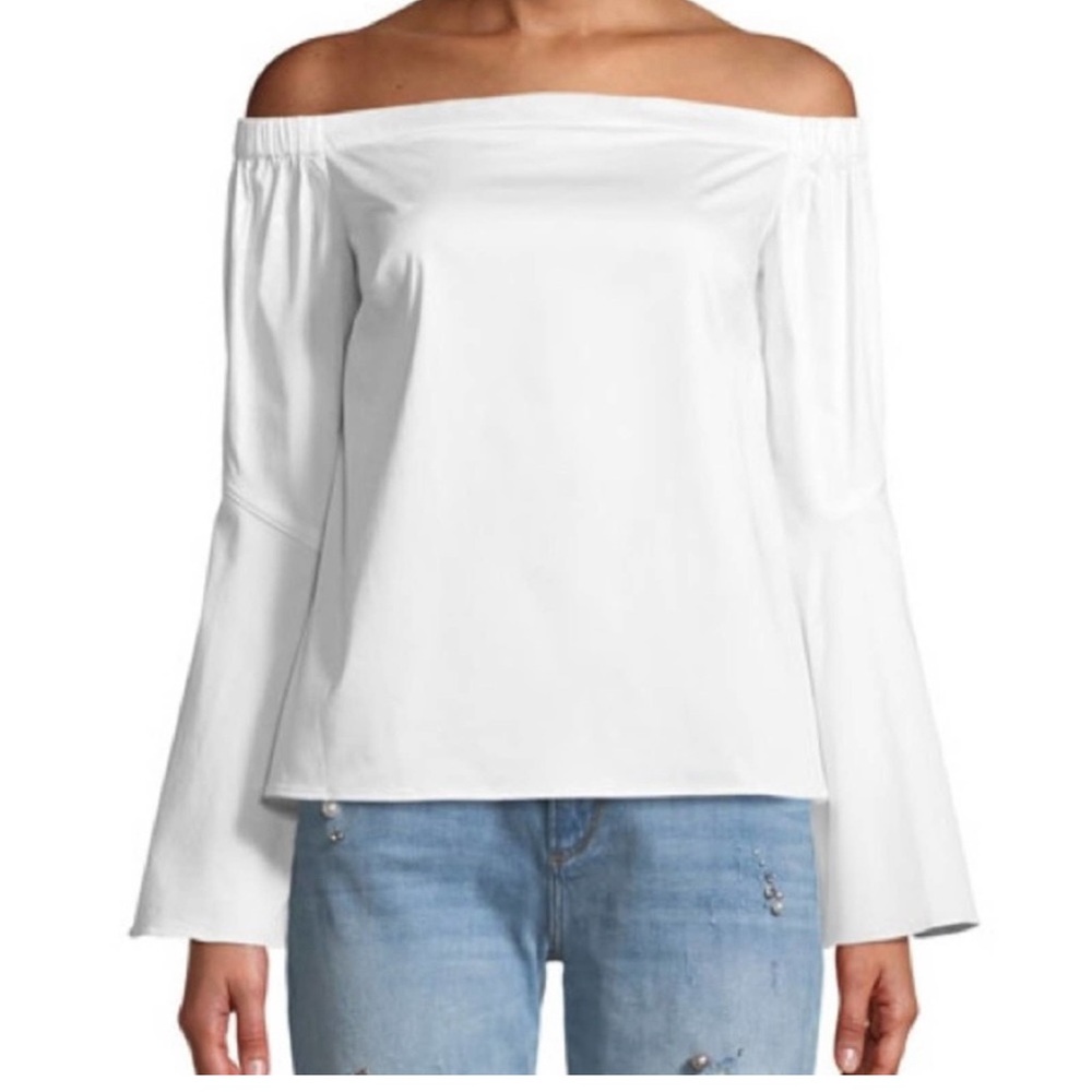 Zac Posen Felicia Off the Shoulder Bell Sleeve Top size 0